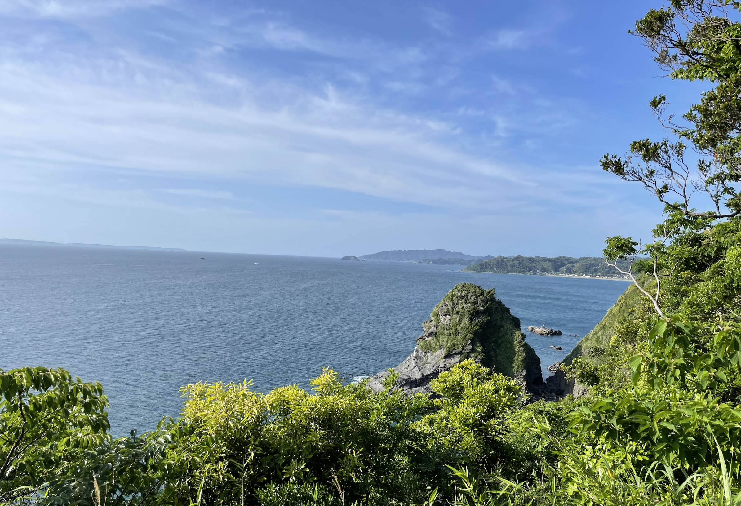 大房岬自然公園キャンプ場から見える海の景色